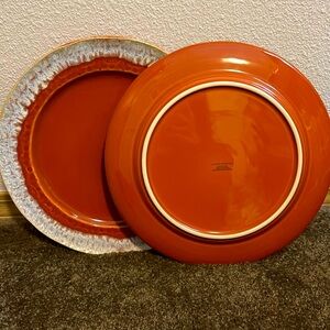 Anthropologie dinner plates! They are dishwasher and microwave safe.